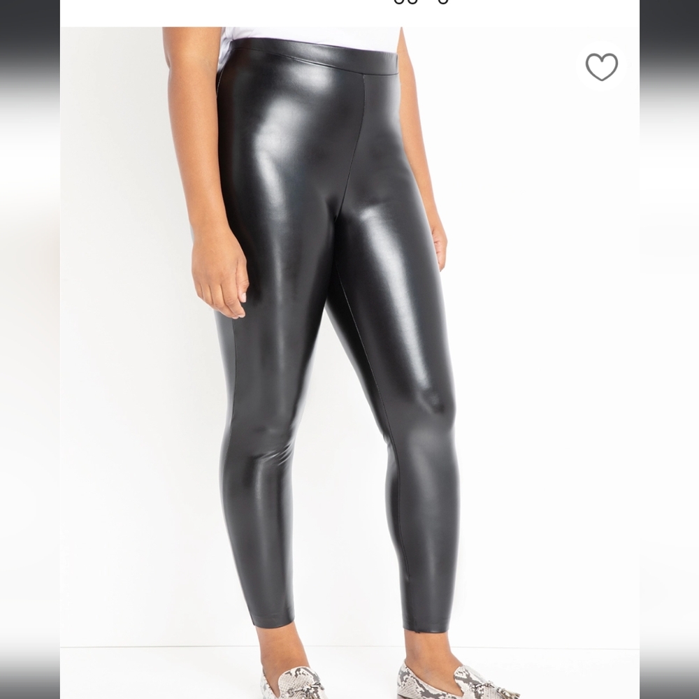 NWOT Eloquii Faux Leather Leggings